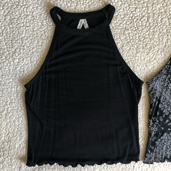 Set of Two Juniors High Neck Tank Tops - Picture 2 of 6